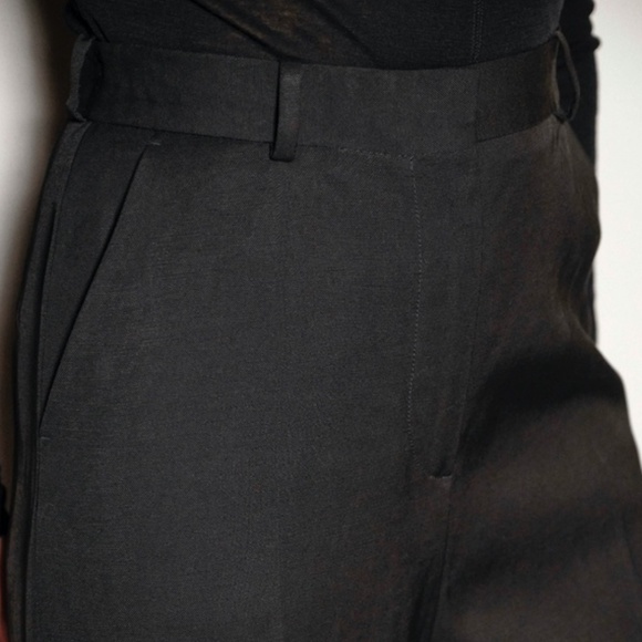 Toteme Tapered Suit Trouser NWT Linen Viscose- Black - Size 38 / M-L US - Picture 6 of 11